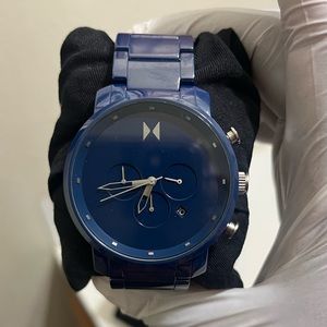 MVMT BLUE CERAMIC WATCH!! In amazing shape!!